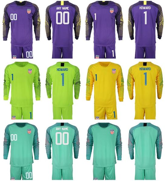 

Team u a occer long leeve jer ey goalkeeper 1 bill hamid tim howard zack teffen hope olo american football kit hirt hort man