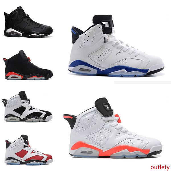 

6 carmine basketball shoes 6s unc black blue white infrared low chrome women men sport blue red oreo alternate oreo black cat