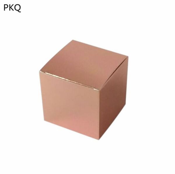 

50pcs kraft paper box gift packaging box cartons pink/silver/gold wedding favors candy soap packing