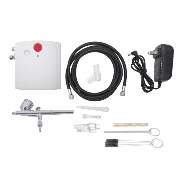 

promotion--us plug,dual action mini airbrush with compressor cake decoration 100-250v with airbrush cleaning set and mini air fi