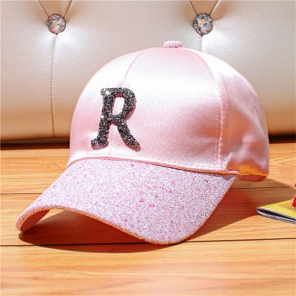 

new fashion baseball caps for women rhinestone letters mercerized cool street hiphop hat young girls snapback visor cap, Blue;gray
