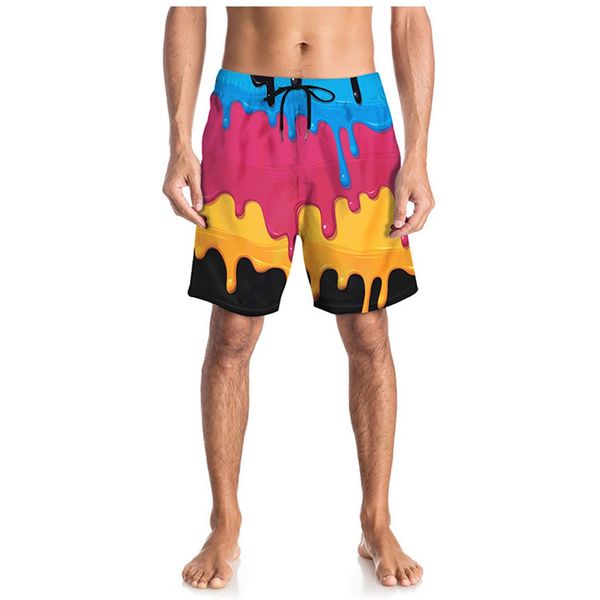 

men's beach short soft sport pants swimming trunk summer fashion causal slim fit colorful print shorts jeans pants 2019 easter, White;black