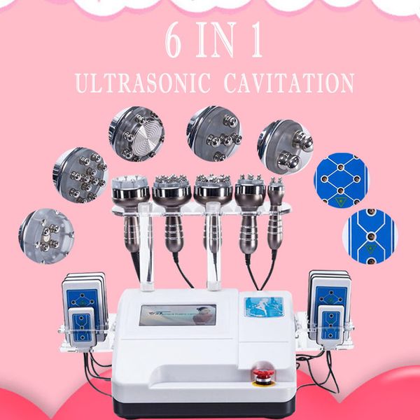 

2019 new 6in1 40k ultrasonic cavitation rf vacuum suction body slimming beauty machine rf ce/dhl