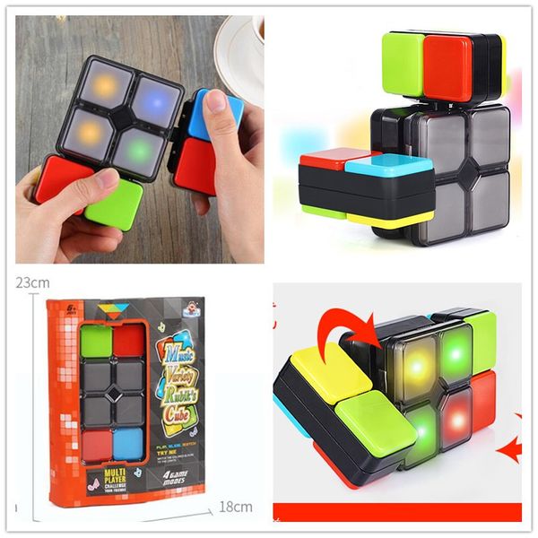 

electronic decompression variety music game rubik's cube children's intelligence development puzzle gift toys with box wholesale a