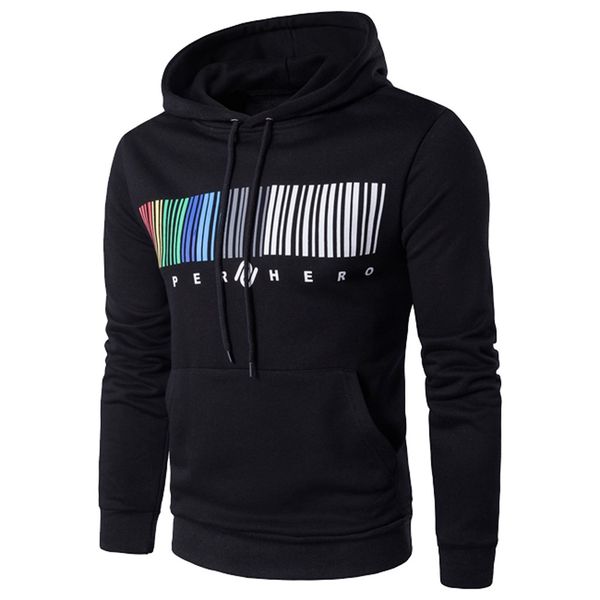 

men hoodies sweatshirts autumn winter streetwear hoodies long sleeve hooded sweatshirts outwear tracksuits casual harajuku hoody, Black