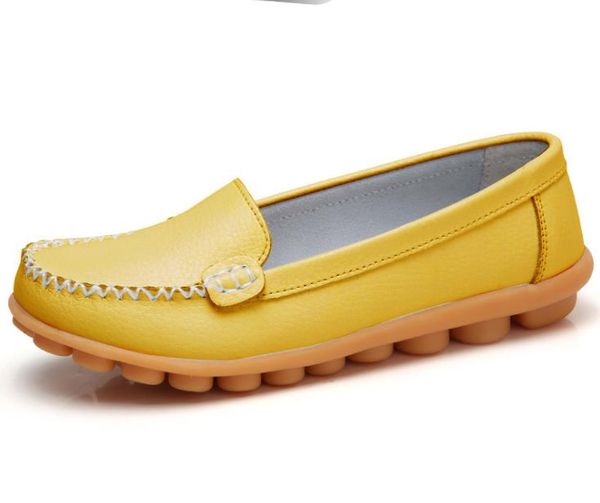 

shoes women flats casual shoes leather 071, Black