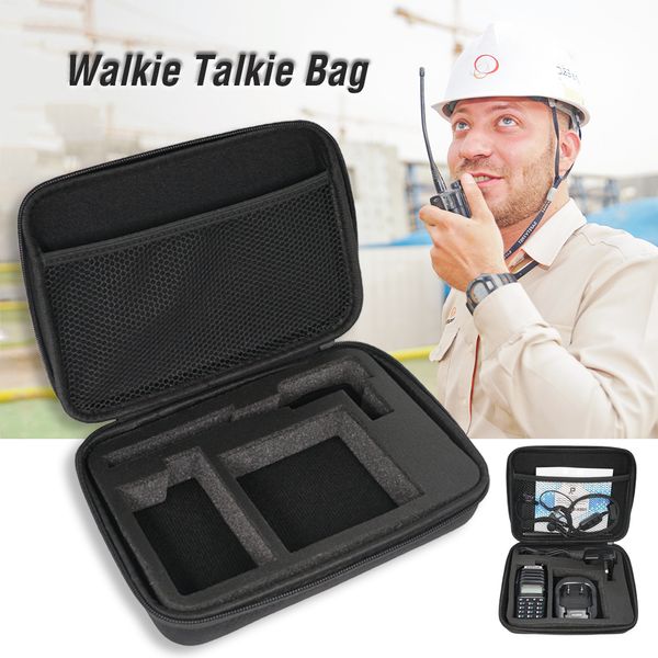 

portable walkie talkie case baofeng radio hand bag uv82hp nylon protective storage launch hunting bag for uv-82 bf-888s uv 5rpro