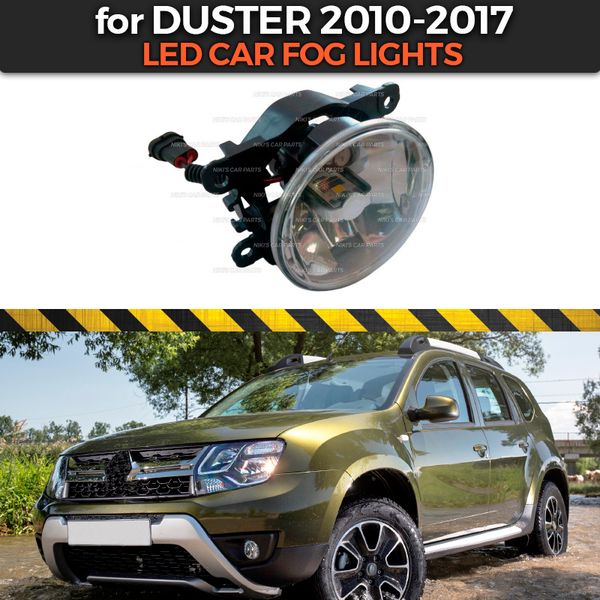 

led car fog lights for / dacia duster 2010-2017 of front bumper universal size accessories car styling
