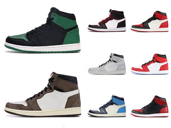 

20 new jumpman 1 high what the pink green gold graffiti basketball shoes good quality women mens fashion casual 1s sports sneakers 123 #574