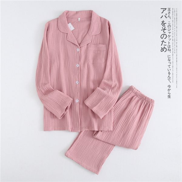 

new autumn lovers cotton crepe men's and women's living clothes plus size pajamas long sleeved trousers plus size pijama, Blue;gray