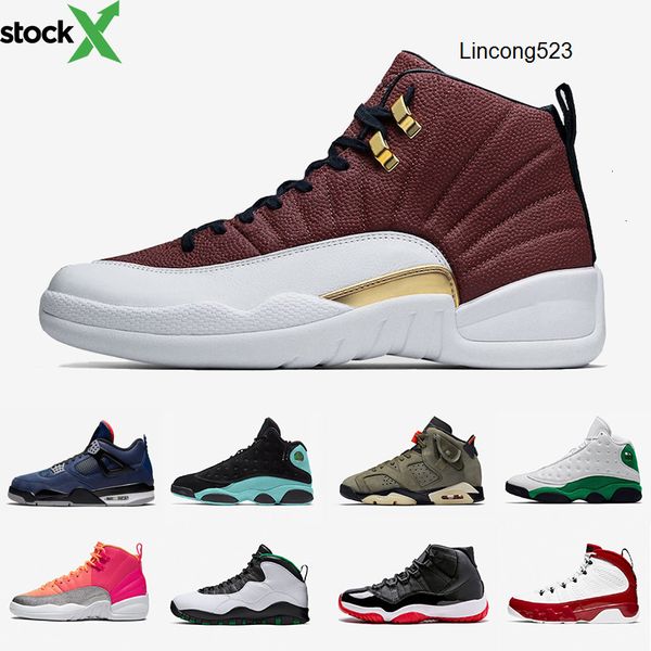 

12s game ball punch 12 mens basketball shoes reverse taxi 4s loyal blue 11s bred 9s travis cactus jack 6 sports sneakers, Black