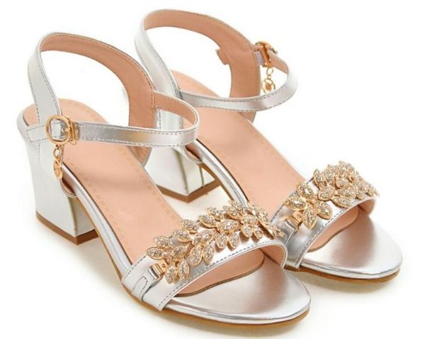 

2019 water drill women's sandals in summer with new style high heel coarse heel, Black