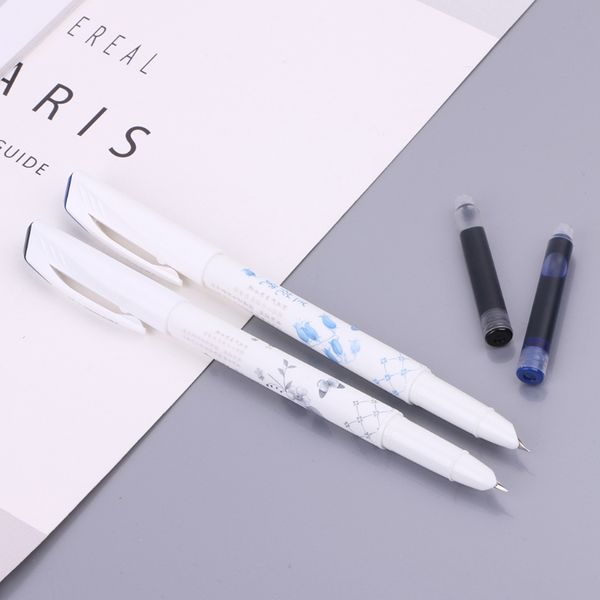 

orchid erasable fountain pen with ink calligraphy writing stationery supplies l41e