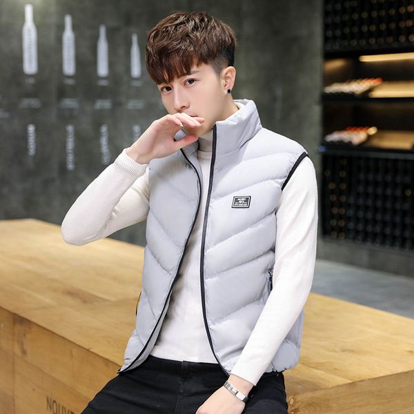 

fashionable men's vest spring / autumn / winter thick jacket cardigan loose plus size casual male vest sleeveless coat waistcoat, Black;white
