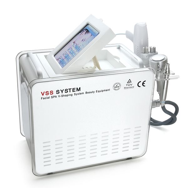 

selling 5 in 1 no needle mesotherapy machine with ice cooling for skin tightening rf derma pen needle gun led facial mask