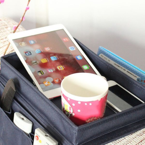 

multi-pockets sofa handrail organizer bag couch armrest storage bag remote control holder fo sale