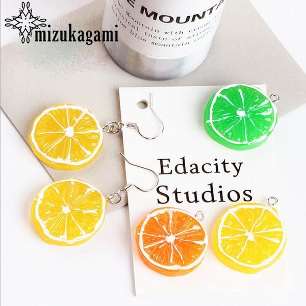 

resin simulated fruit originality charms lemon orange charms pendant 10pcs/lot for diy earrings jewelry making accessories, Bronze;silver