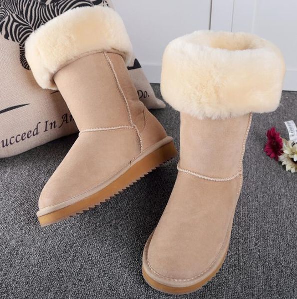 

australia wgg women's classic tall boots womens boot snow winter boots leather boots drop shipping, Black