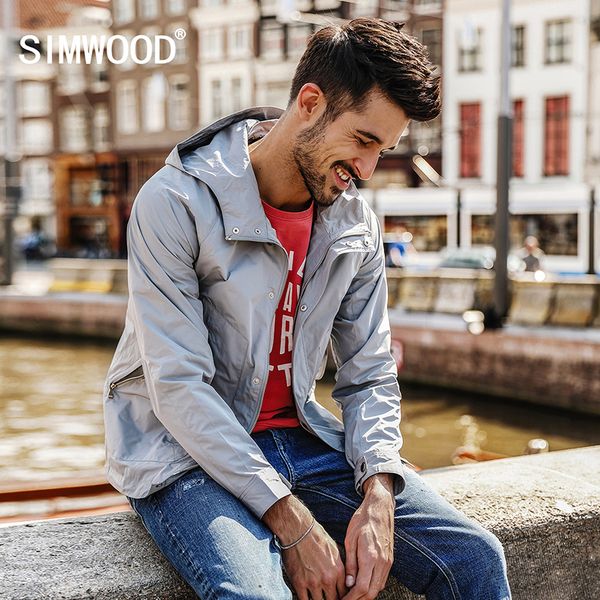

brand new men autumn jacket slim fit casual fashion coats windbreaker clothing hooded long sleeved solid color outwears, Black;brown