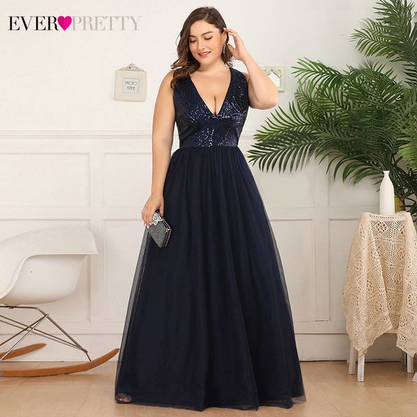 

plus size navy blue prom dresses ever pretty sequined a-line deep v-neck sleeveless tulle long party gowns vestido de festa, White;black