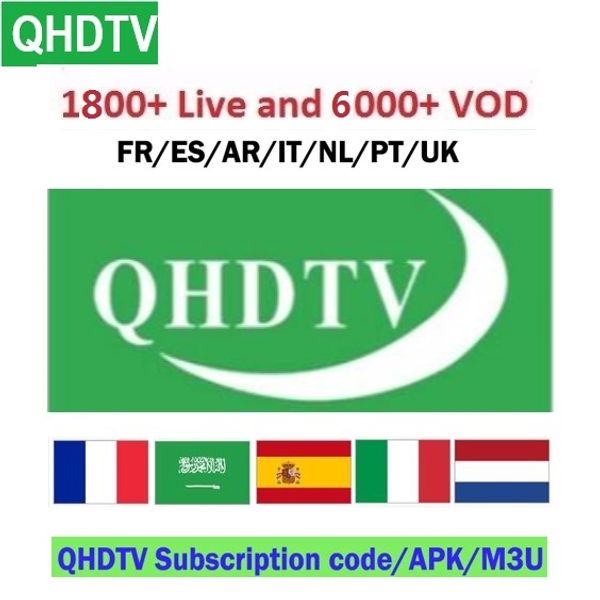 

10 шт. Hotsale QHDTV IPTV канал арабский IPTV французские каналы Нидерланды африканский испа