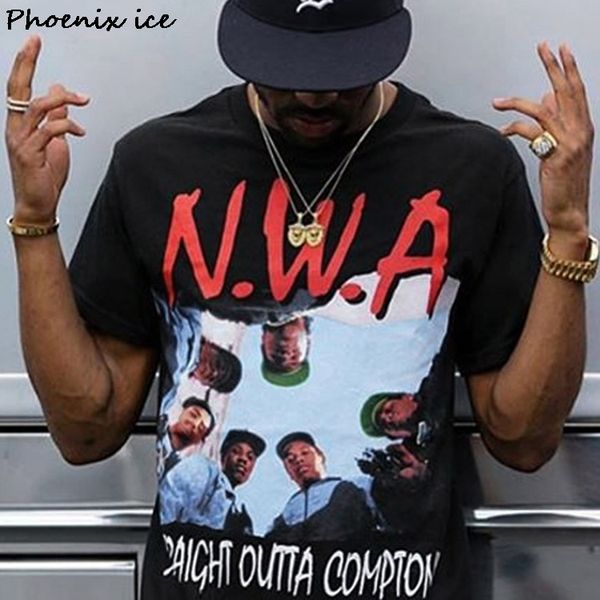 

rushed out of the sort nwa straight outta the sort of "short - sleeved t-shirts men and women, White;black