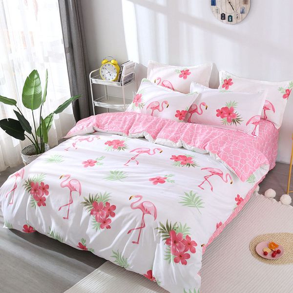 

fruit geometric star printed bed cover set cartoon duvet cover child bed sheet and pillowcase comforter bedding set 61003