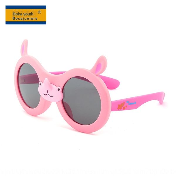 

2020 baby uv-proof sun cartoon sunshade children silicone polarized sun sunglasses silicone sun glasses t1915, Blue