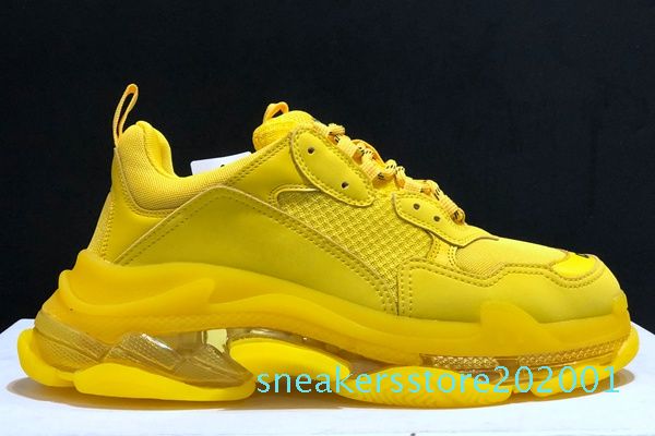 

2020 мода clear sole bottom paris 17fw triple s мужские дизайнерские кроссовки vintage dad платформа женская роскошная повседневная обувь сп, Black