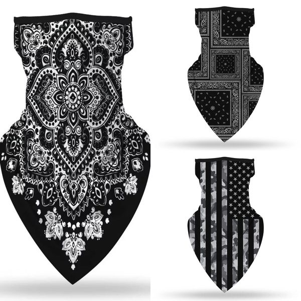 

w9f9t ghost skull skeleton face mask cycling mask magic scarf neck warmer shield headband seamless bandana men headwear, Black
