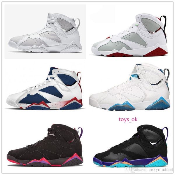 

7s classic 7 men women basketball shoes pure money hare bunny raptor french blue bordeaux lava verde black red white blue sneakers