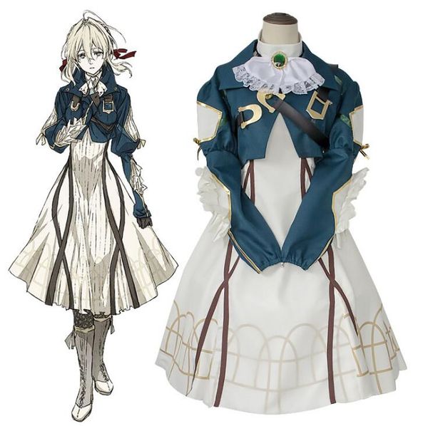 

violet evergarden costume anime violet evergarden cosplay women japanese anime costume gothic lolita dress, Blue