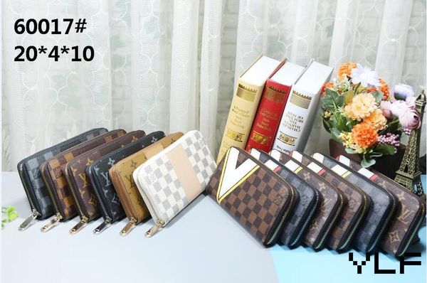 

Louis Vuitton цветов моды одного дизайнера на молнии мужчин и женщин кожаный бумажник л