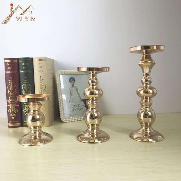 

metal candle holder flower vase gold candelabra fashion wedding candle stand exquisite candlestick table home decor