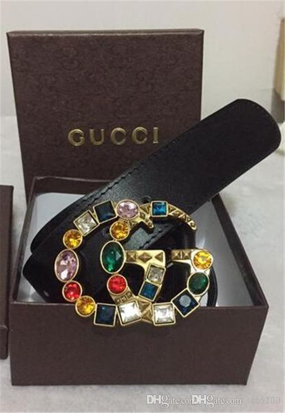 

new designer belts men jeans belts 4 styles cummerbund belts for men women colorful crystal metal buckle, Black;brown