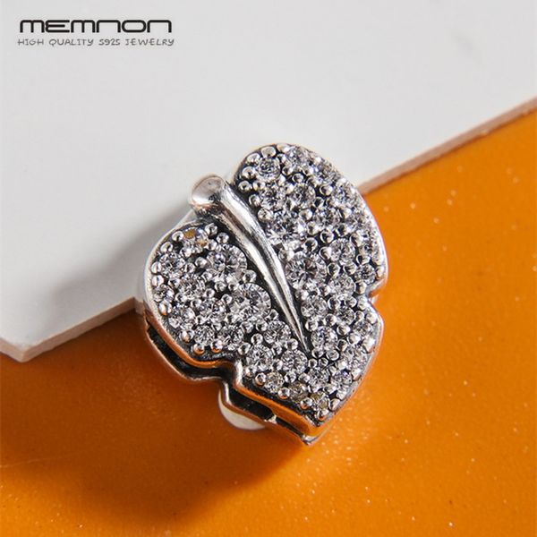 

отражения сверкающий лист клип подвески стерлингового серебра 925 клип бусины подходят отражения браслет diy для женщин memnon изысканные юв, Bronze;silver