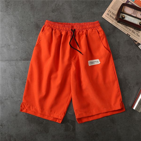 

men's shorts summer casual fashion streetwear harajuku candy colors knee length hip hop simple style jogging sports homme, White;black