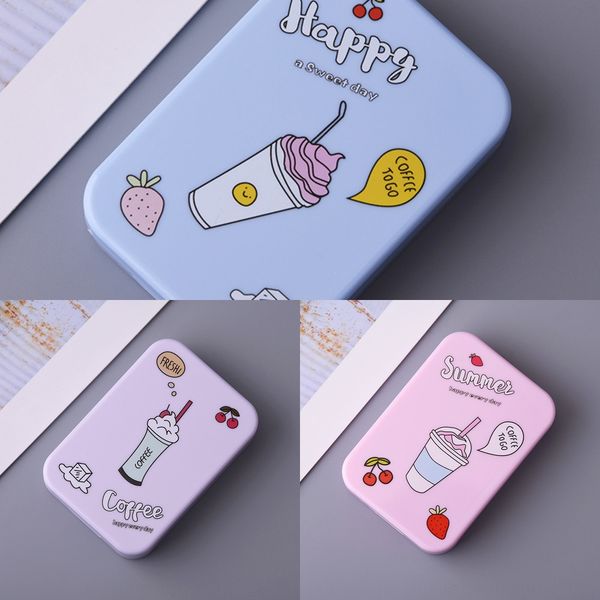 

two pairs case case ice cream of ice cream invisible glasses contact lenses box myopia glasses care box 9035