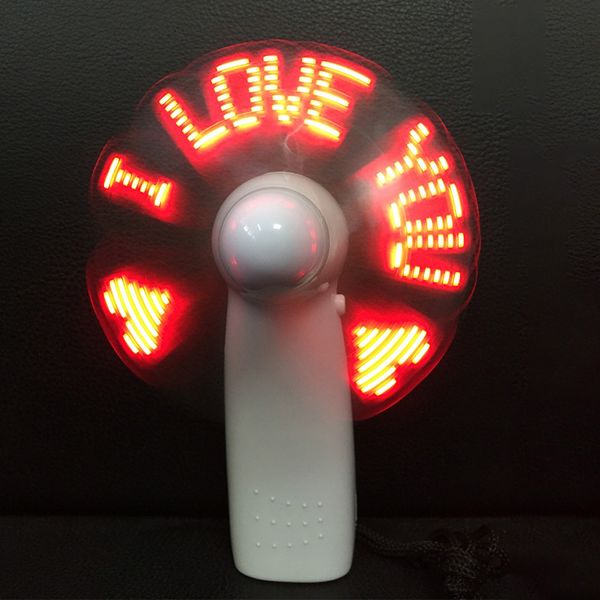 

ручной мини вентилятор гаджеты проблесковый i love вы led cooler desktop охлаждающая подарок болельщик батареи питания сообщения