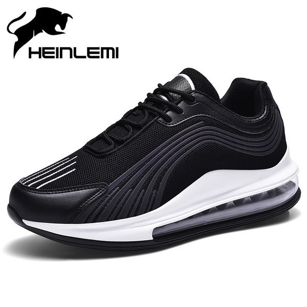 

heinlemi shoes men street style brand fashion soft mens trainers designer plus big size hard-wearing men shoes sepatu pria, Black