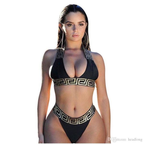 

multicolor women beach set new printed v neck backless 2 piece set beach wear bandage women two piece wholesale