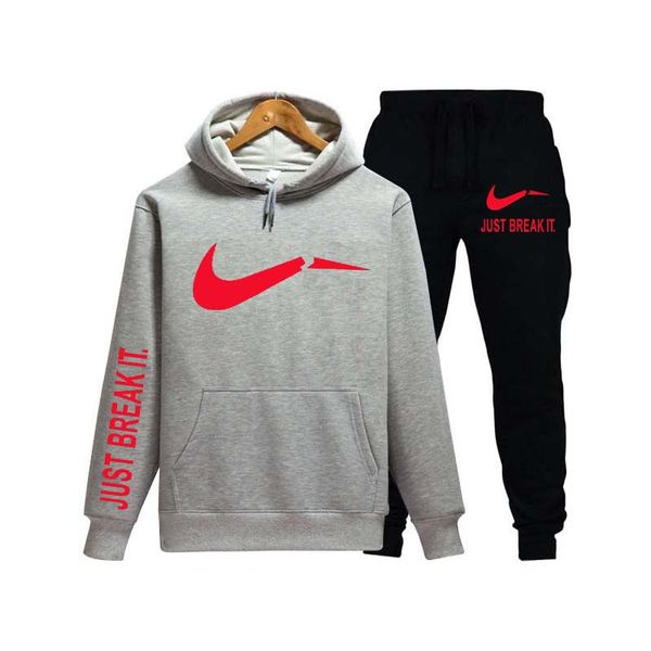 

men's tracksuit 2 sets of new fashion jacket sportswear men's sweatpants hoodies spring and autumn brand hoodies pants, Black;blue