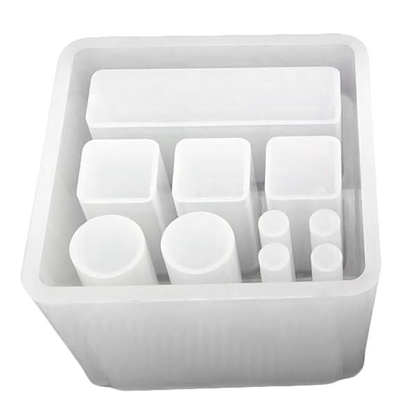 

diy crystal epoxy mold silicone lipstick storage box mold hand made mirror jewelry making tools