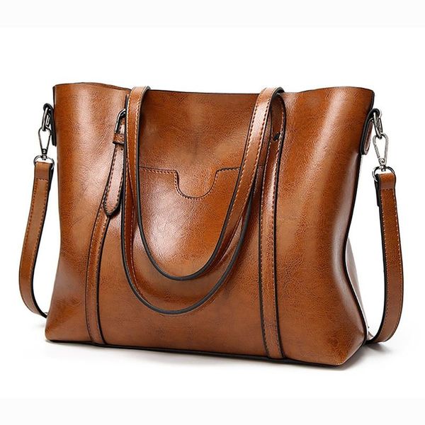 

women handbags tote shoulder bags for women large pu leather handle satchel messenger bag handbag brown