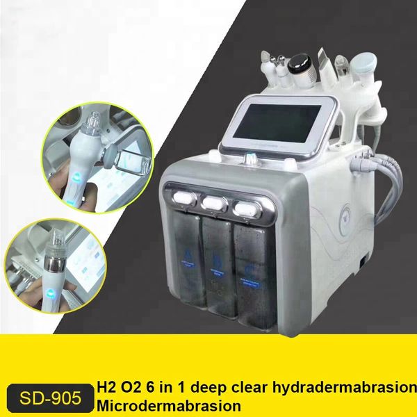 

6 in 1 hydra facial hydrodermabrasion water dermabrasion aqual skin peeling professional facial machine ing