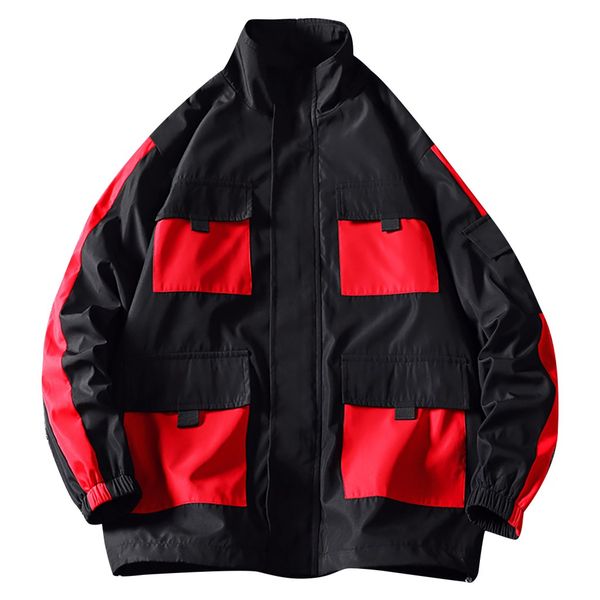 

jaycosin men's autumn casual coats jackets long pure color patchwork thin jacket zipper coat fashion mens winter jackets, Black;brown