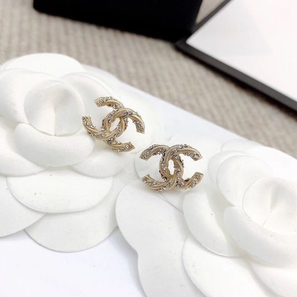 

2020 luxurious quality stud dangle earring with white pearl and diamond charm for women wedding gift jewelry ps6823a, Golden