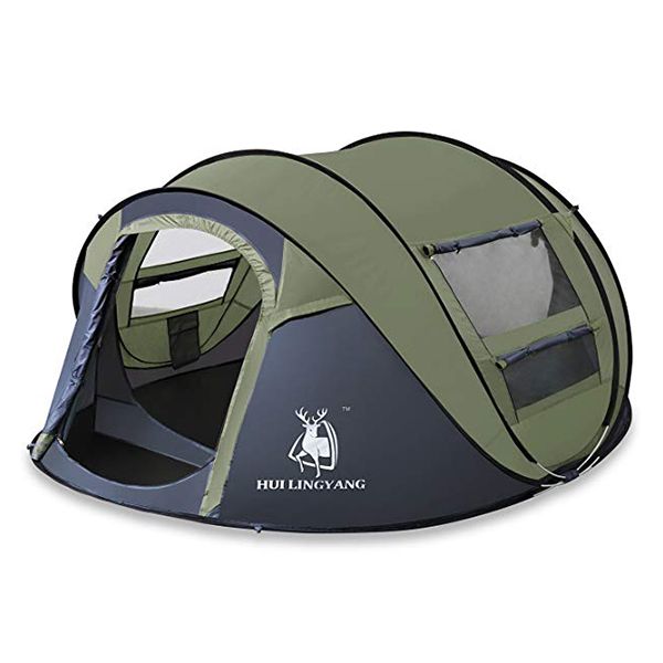 

huilingyang 190 t waterproof polyester tents quick automatic opening tent 3 - 4 people camping hiking outdoor supplies