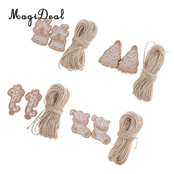 

magideal 200pcs kraft paper christmas gift tag labels christmas diy hanging decor