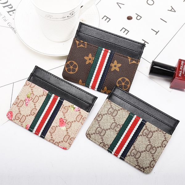 

small wallet card women fashion women designer pattern bank card package coin bag card holder, Brown;gray